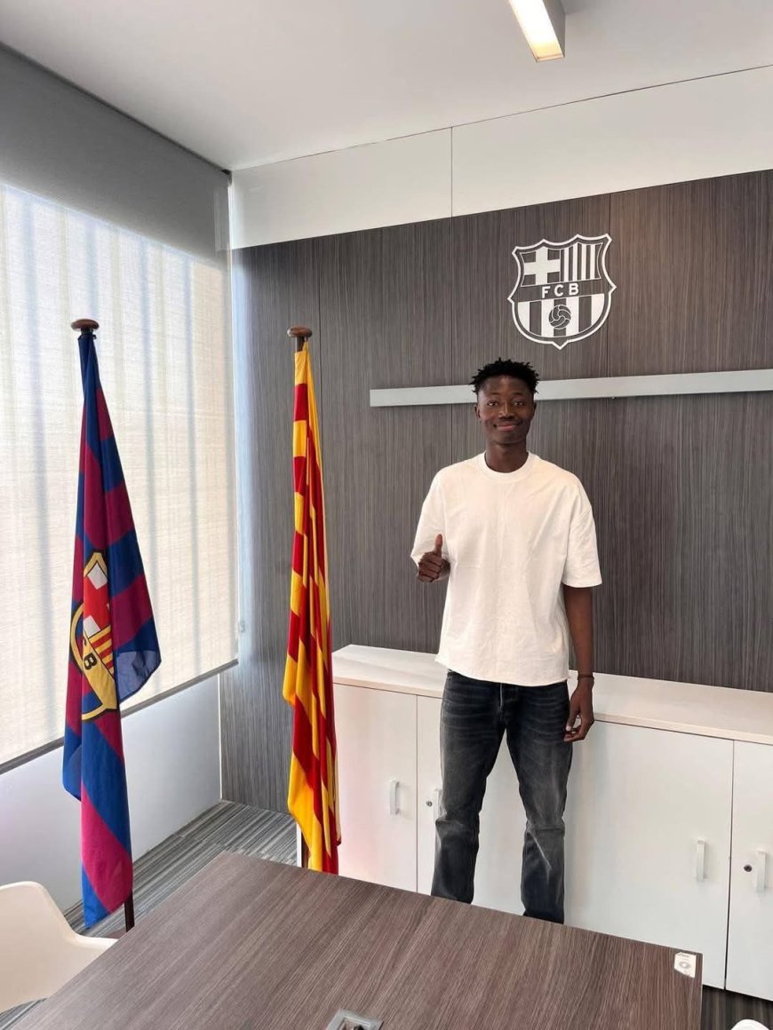 Barcelona Signs 18-Year-Old Ghanaian Center-Back Hafiz Gariba on a Three-Year Contract