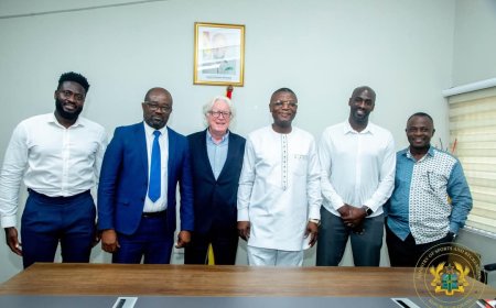 GFA President Kurt Okraku Leads Black Stars Technical Team to Meet Sports Minister