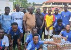 Hon. John Justice Abban Supports Tarkwa Barcelona FC with Cash and Refreshments Ahead of Super Middle League Semi-Final