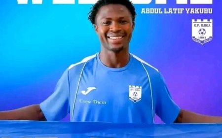JUST IN: Albanian Side Kfiliri AL Complete the Signing of Abdul Latif Yakubu from Marks Holmes Football Academy