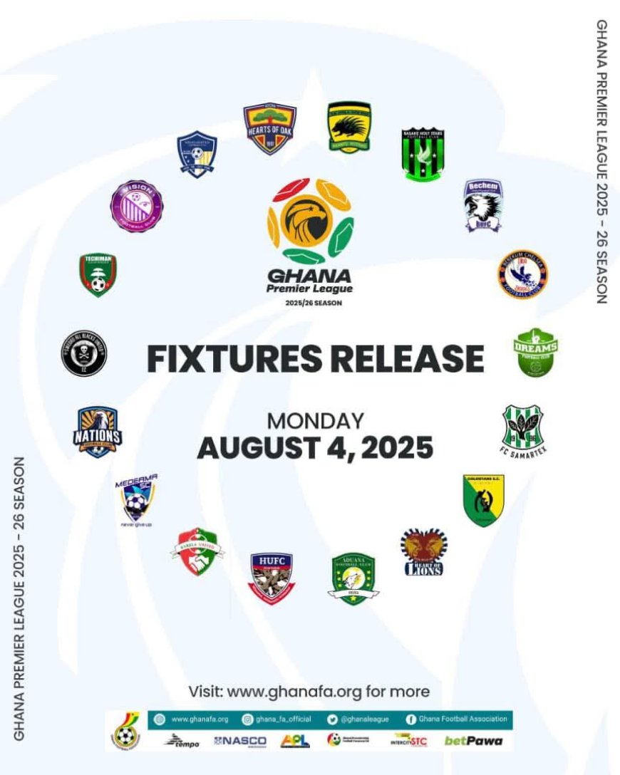 2025/26 Ghana Premier League Fixtures to Be Released on Monday