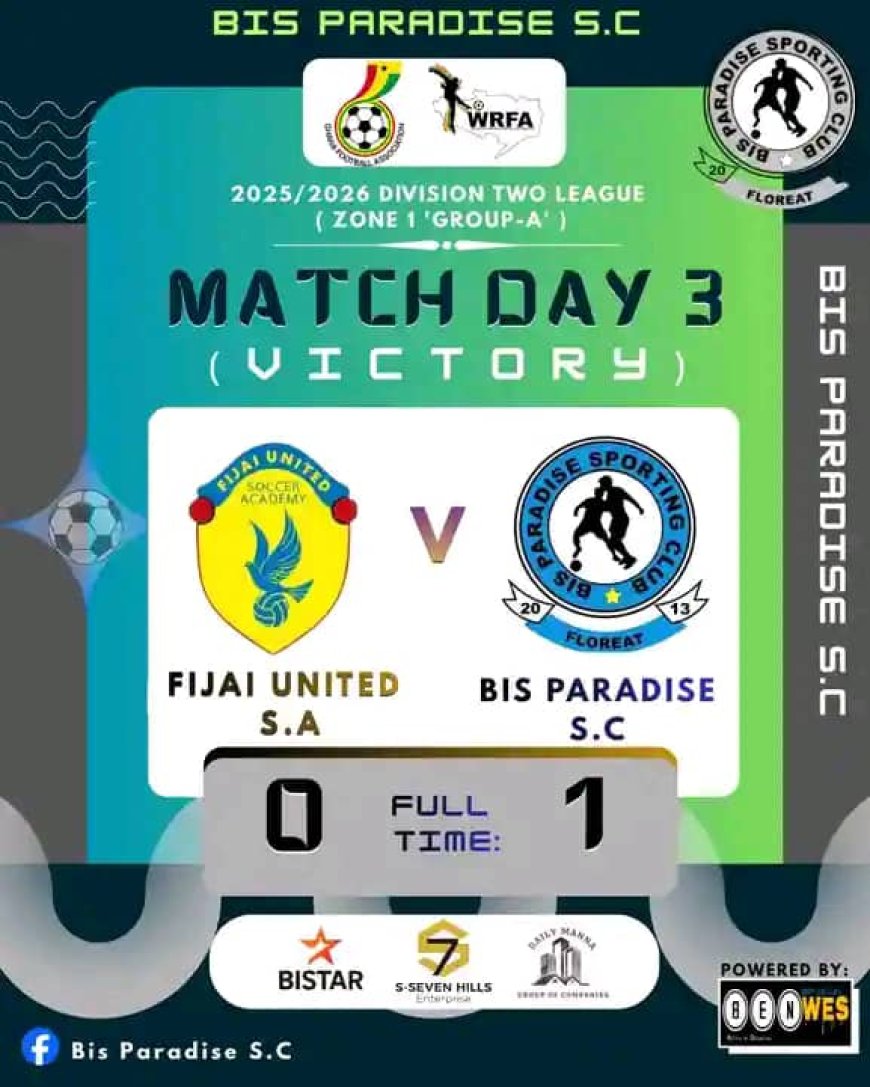 Bis Paradise Sporting Club Secure First Win of the Season